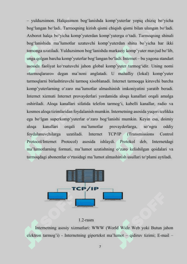 Lokal kompyuter tarmog’i va foydalanish usulllari 7