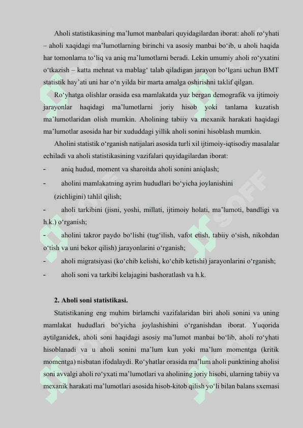 Aholi statistikasi 3