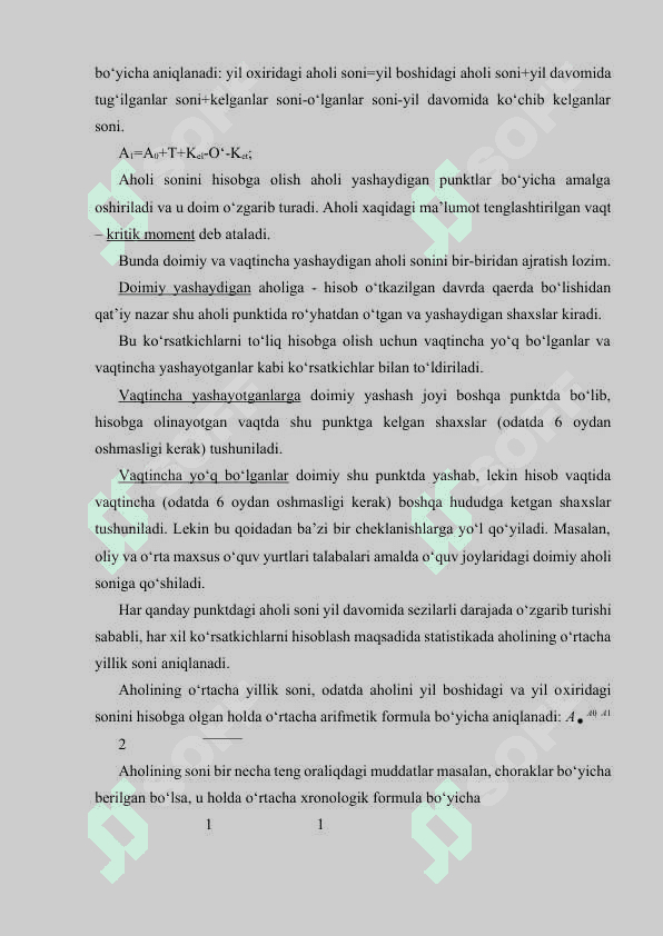 Aholi statistikasi 4