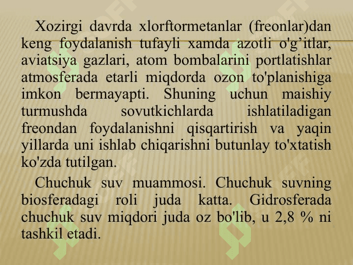 HOZIRGI ZAMON EKOLOGIK MUAMMOLARI 7
