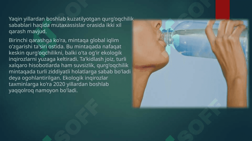 Ichimlik suvining yetishmovchilik muammolari 3