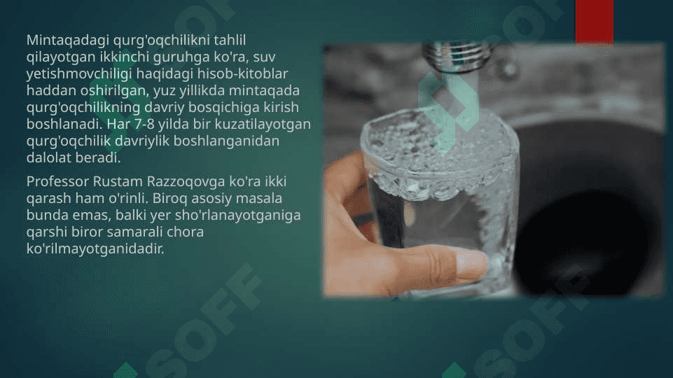 Ichimlik suvining yetishmovchilik muammolari 4