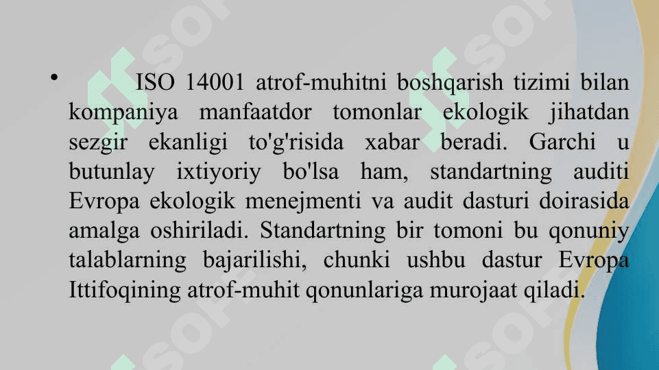 ISO 14001 atrof-muhitni boshqarish tizimi nima 4