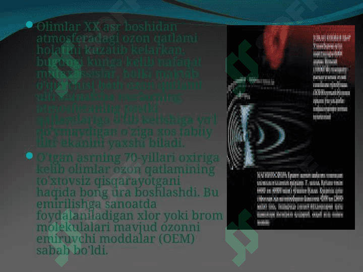 Ozon qatlami va uning insoniyat  uchun ahamiyati 3