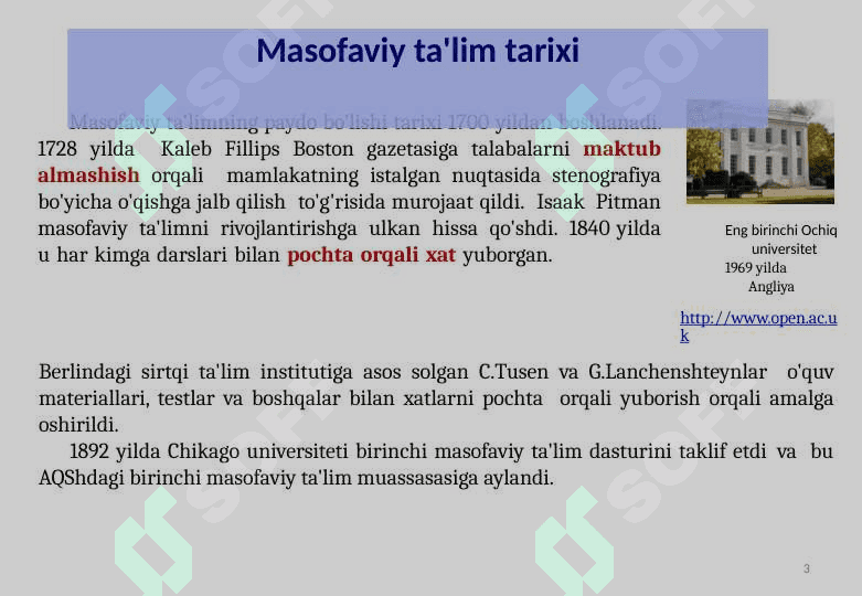 MASOFAVIY TA'LIM VA UNI  BOSHQARISH TIZIMLARI 3