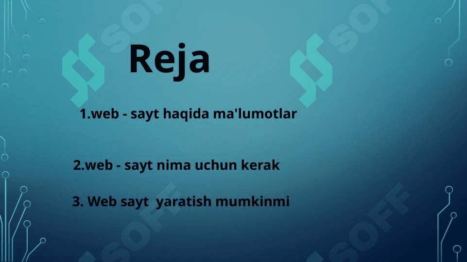 Web sayt HAQIDA TUSHUNCHA 3