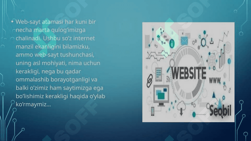 Web sayt HAQIDA TUSHUNCHA 4