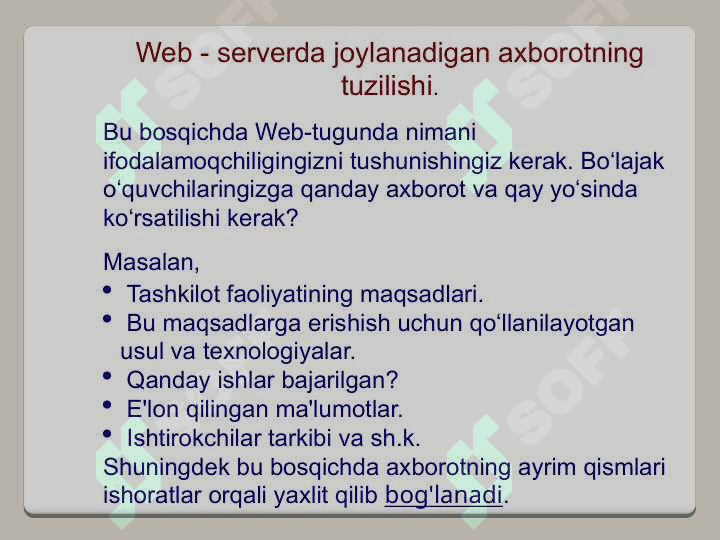 WEB - SAHIFALAR  YARATISH 4