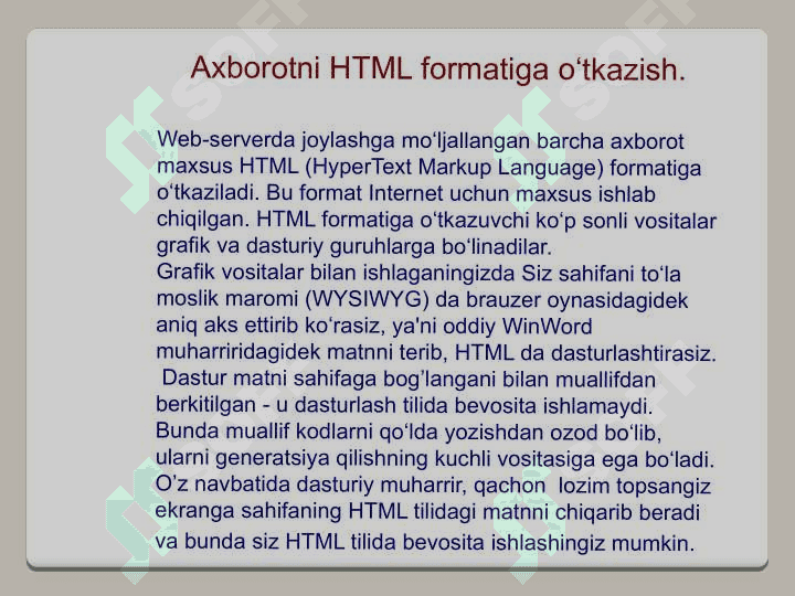 WEB - SAHIFALAR  YARATISH 5