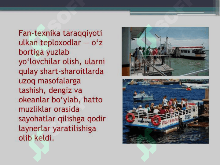 Turistlarga suv transportida xizmat ko‘rsatish 3