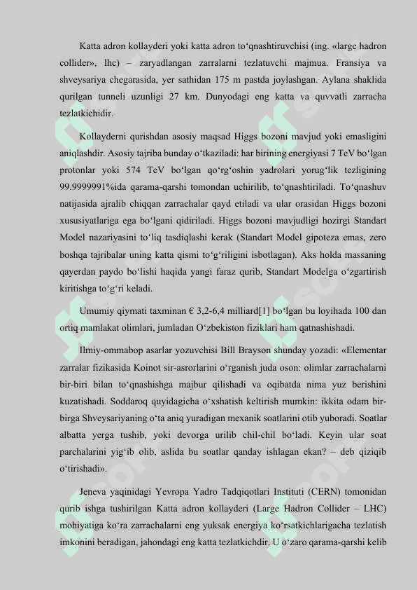 KATTA ADRON KOLLAYDERI VA UNING ISHLASH PRINSIPI 2