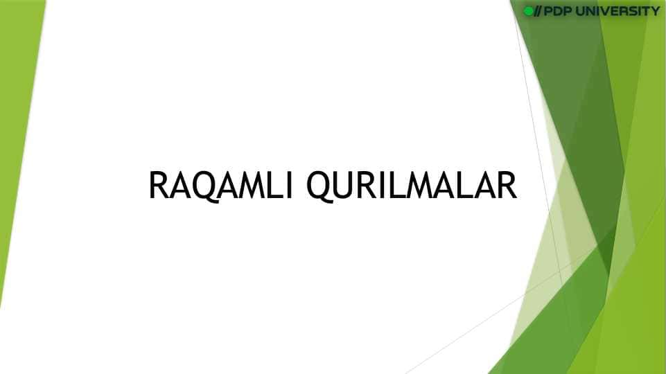 Raqamli qurilmalar