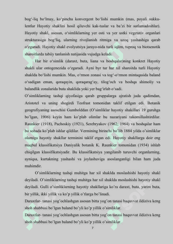 FLORANING INSON HAYOTIDAGI O‘RNI 7