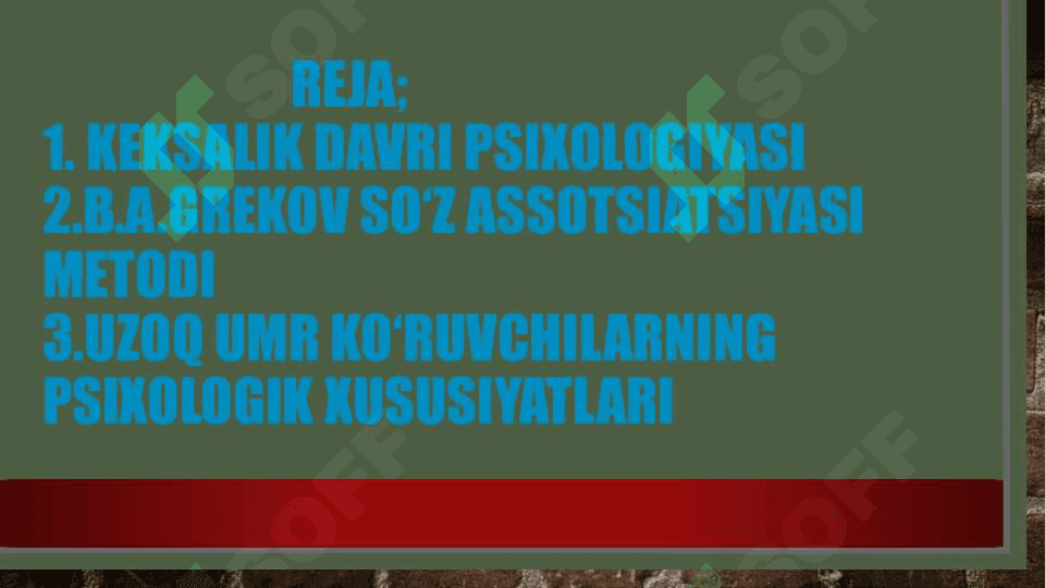 Keksalik davri psixologiyasi 2