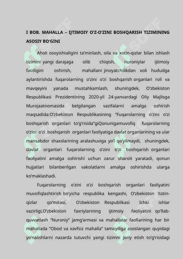 Maxalla ijtimoiy o’z o’zini boshqarish organi 6