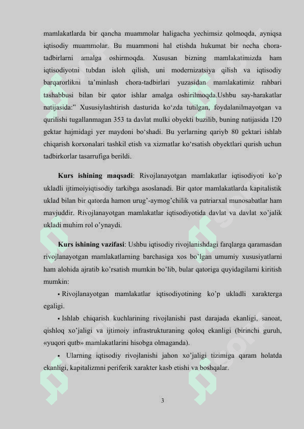 GLOBALLASHUV JARAYONIDA MAMLAKATLARNING RIVOJLANISH TENDENSIYA VA MODELLARI 3