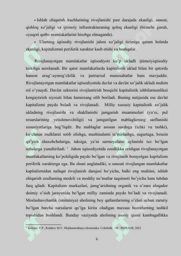 GLOBALLASHUV JARAYONIDA MAMLAKATLARNING RIVOJLANISH TENDENSIYA VA MODELLARI 6