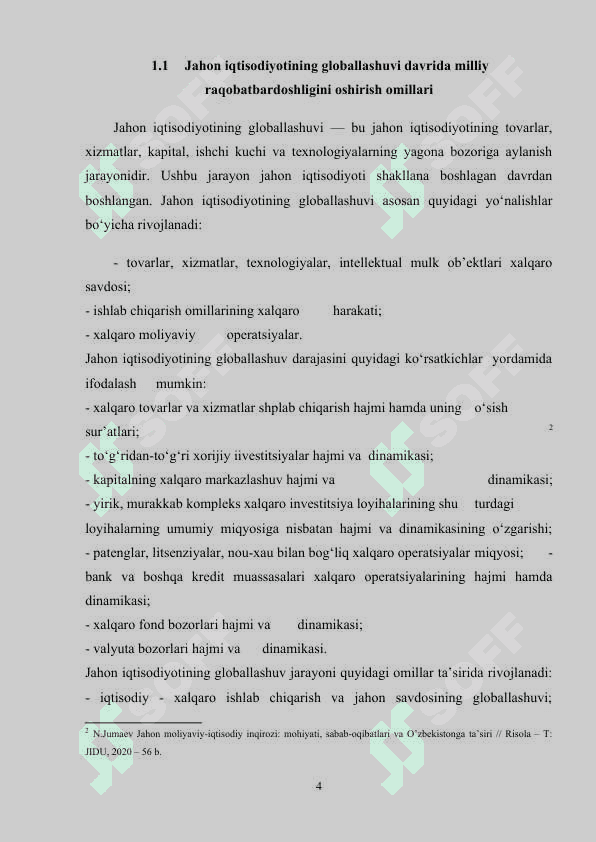 Globallashuv sharoitida mamlakat milliy raqobatbardoshligini oshirish omillari 4