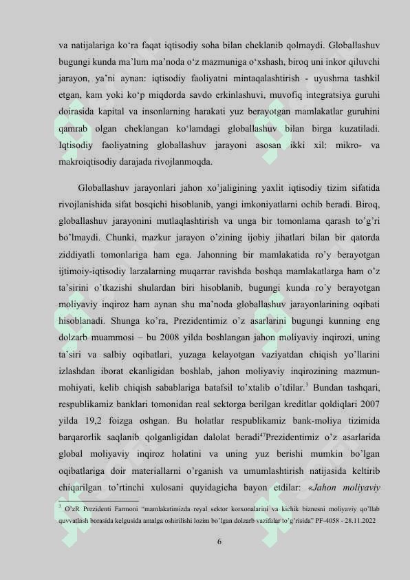 Globallashuv sharoitida mamlakat milliy raqobatbardoshligini oshirish omillari 6