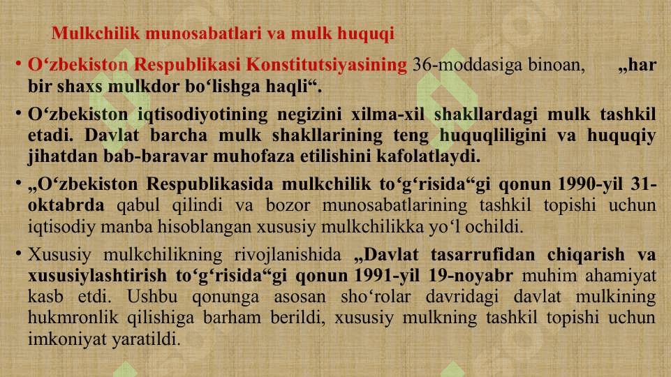 DAVLAT MULKINI XUSUSIYLASHTIRISH VA BOSHQARISH 3