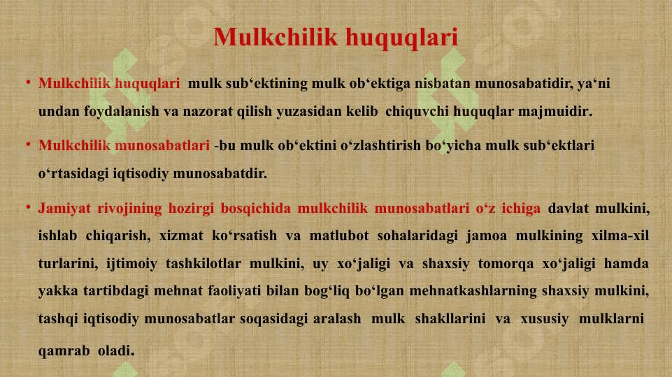 DAVLAT MULKINI XUSUSIYLASHTIRISH VA BOSHQARISH 5