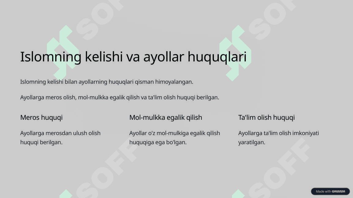 O‘rta asrlarda O‘rta Osiyodagi
ayollar roli 3
