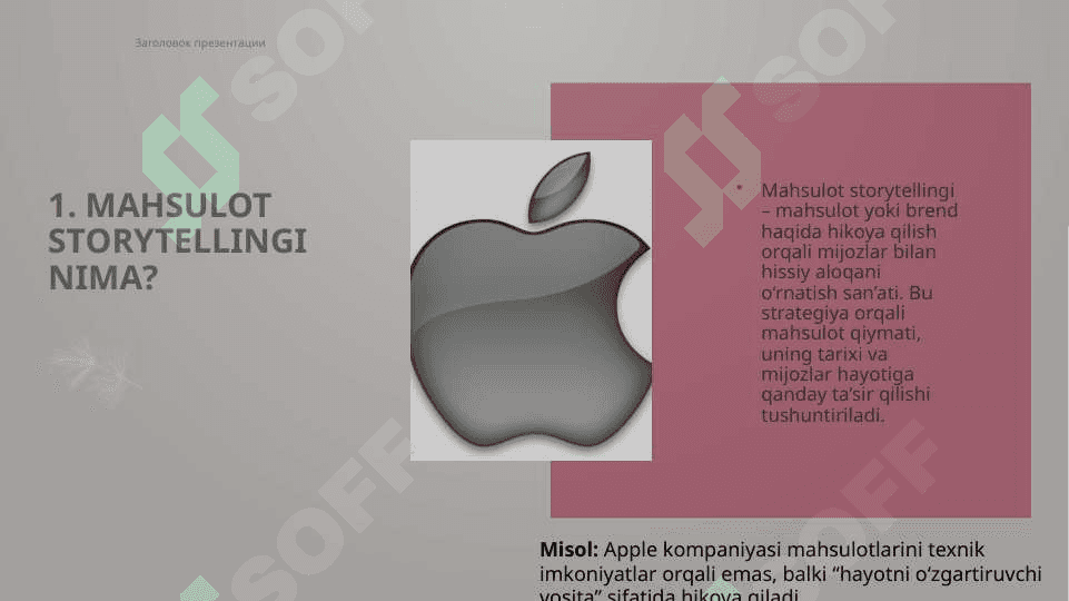 Mahsulot storytellingi 2