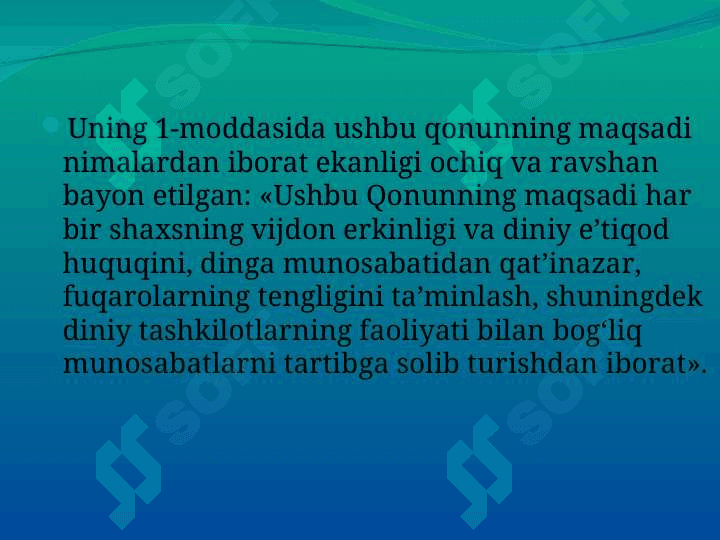 Din va vijdon erkinligi 8
