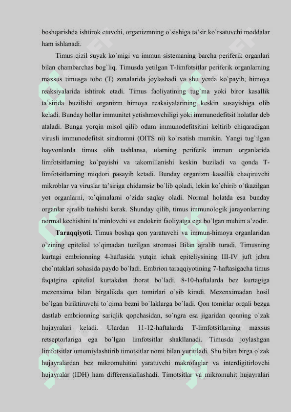 Qon yaratuvchi va immun-himoya a’zolari 6