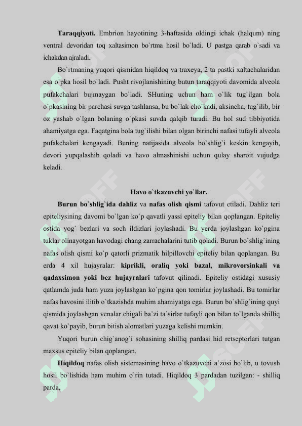 Nafas olish tizimi 3