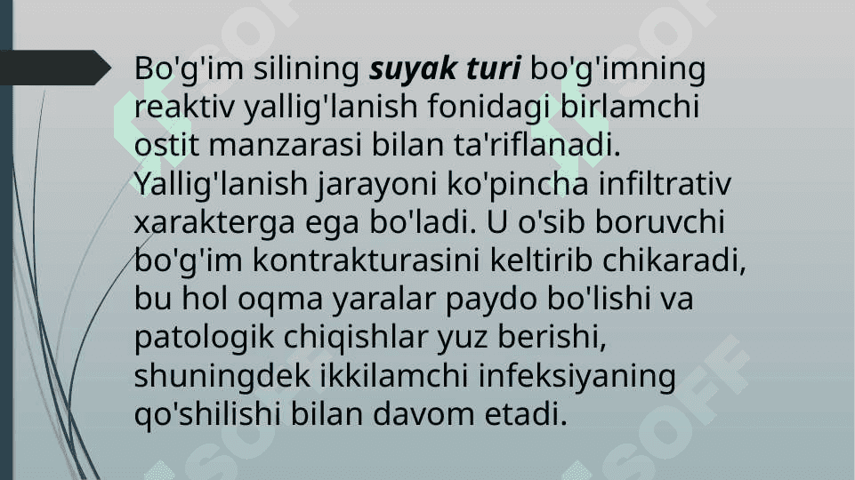 Suyak va bo'g'im sili.Sil limfadeniti.Aktinomikoz 6