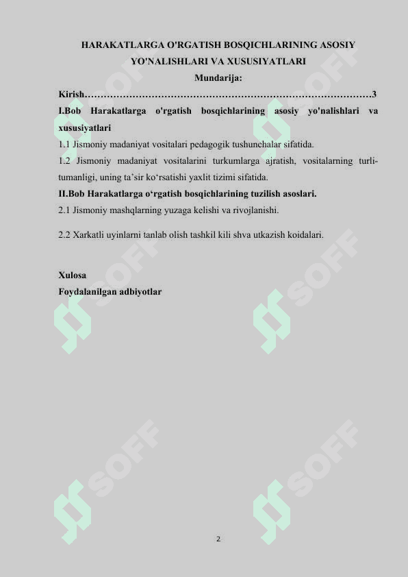 HARAKATLARGA O'RGATISH BOSQICHLARINING ASOSIY YO'NALISHLARI VA XUSUSIYATLARI 2