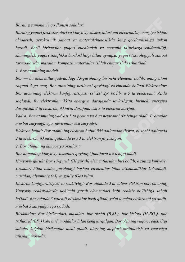BOR PASTULATALARI VA VODOROD ATOMINING TUZILISHINI TAHLILIY URGANISH 7