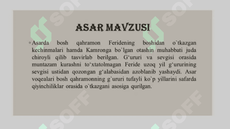 Rashod Nuri Guntekinning "Choli qushi " asari tahlili 4