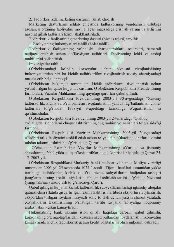 Marketing dasturi 3