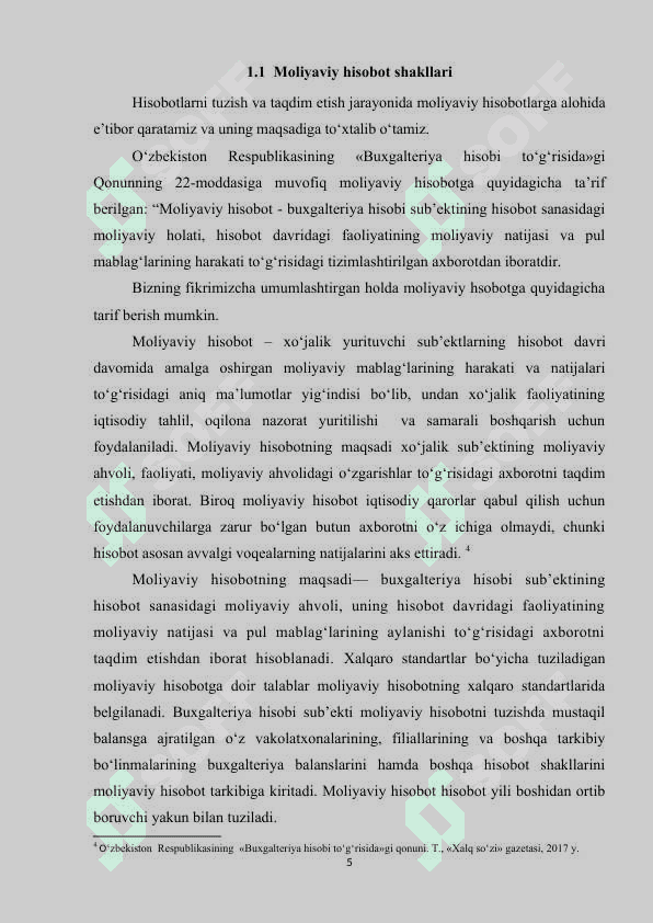 Umumiy daromadlarni hisobotda aks ettirish 4