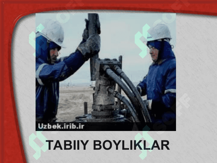 Tabiiy resurslar va ularning tasnifi 6