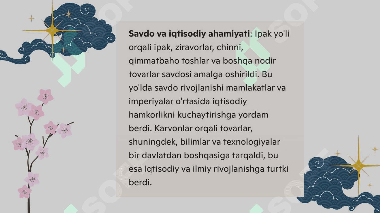 Buyuk ipak yoʻlining taraqqiyotning bosqichlari Slayd 4