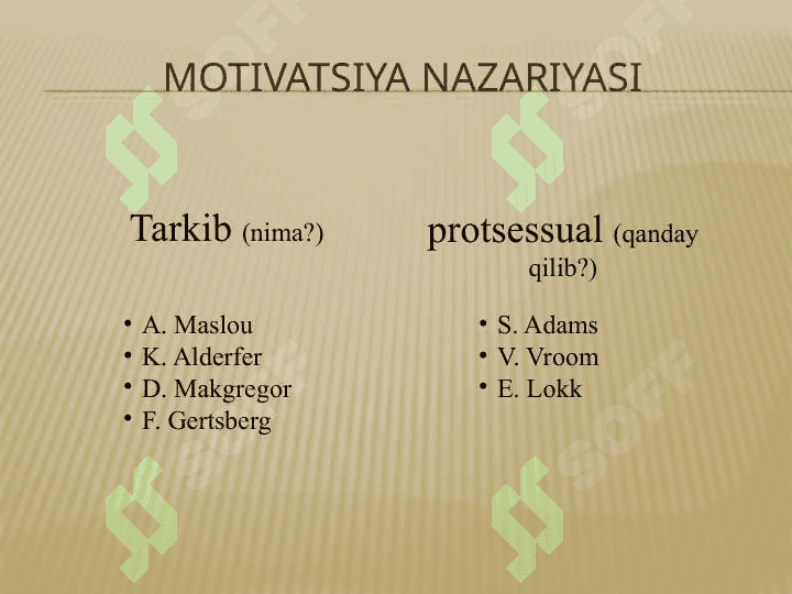 Motivatsiya nazariyalari 6