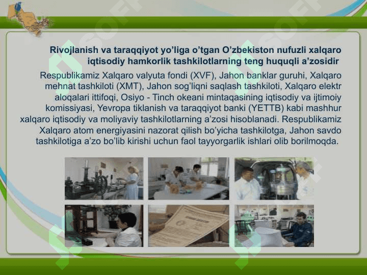 O`zbekistonda tashqi iqtisodiy aloqalar 4