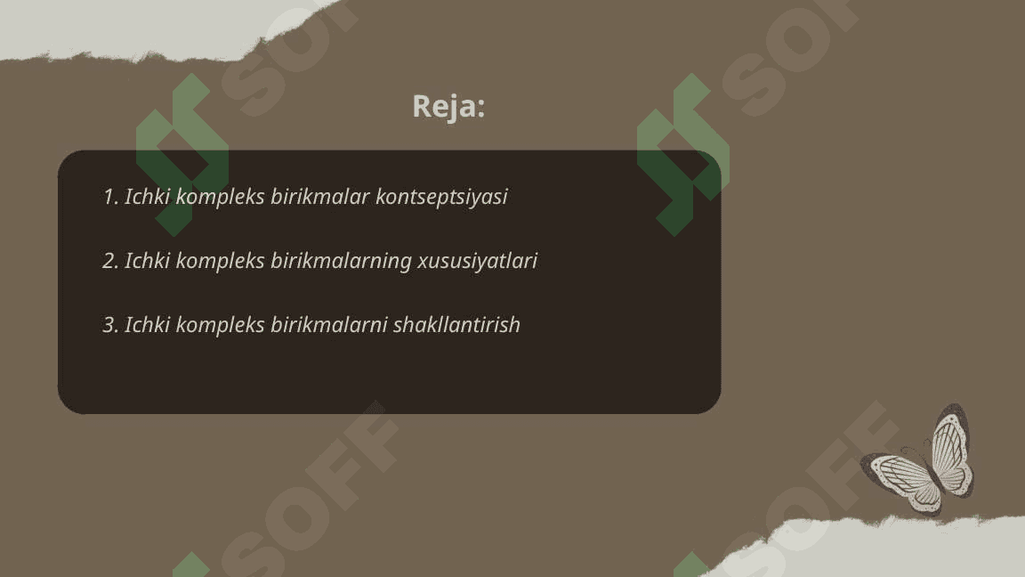 Ichki kompleks birikmalar 2