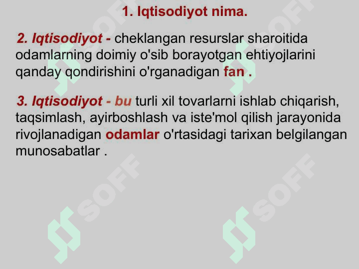 Iqtisodiyot fan sifatida 6