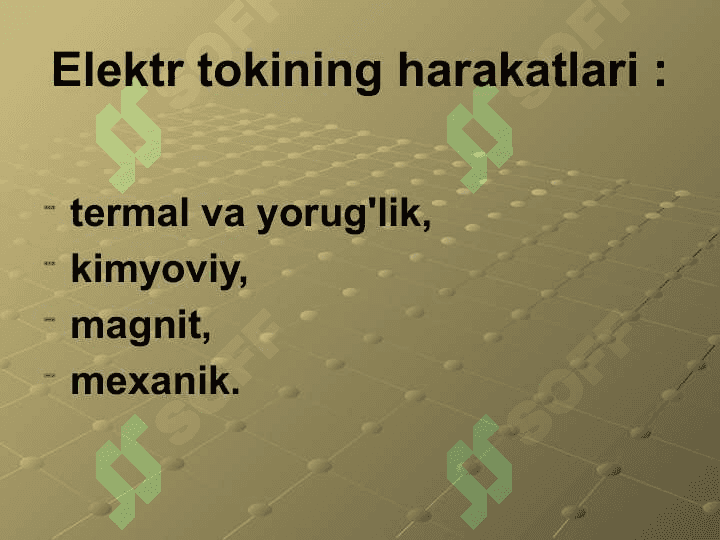 Elektr tokining harakatlari 4