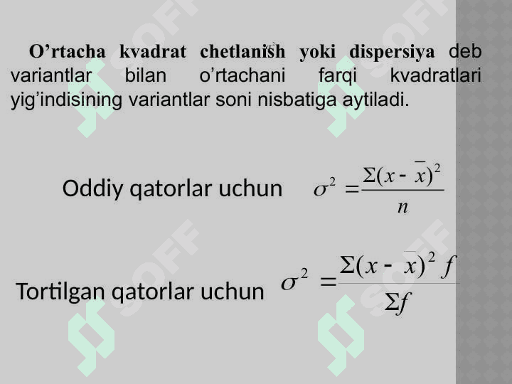 STATISTIKADA VARIATSIYANI BAHOLASH USULLARIVA DISPERSION TAHLIL ASOSLARI 6