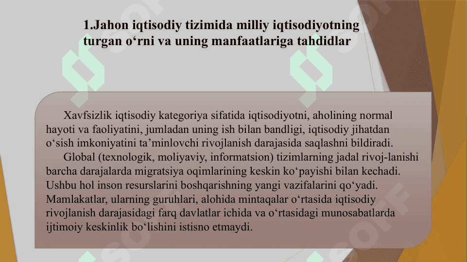 Iqtisodiy xavflar, ekologik risklar baholash va boshqarish 2