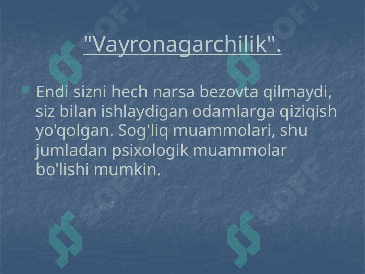 Professional charchash sindromidan qanday qochish kerak? 8