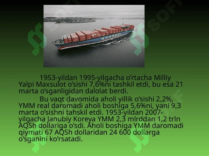 Janubiy Koreya davlati yalpi ichki mahsuloti o’sishi 4