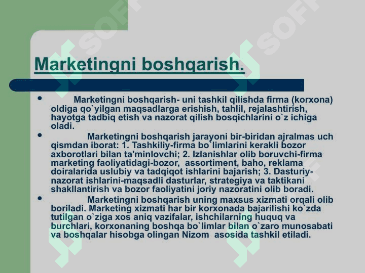 Marketingni rejalashtirish 4