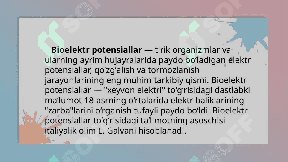 Bioelektrogenez 2
