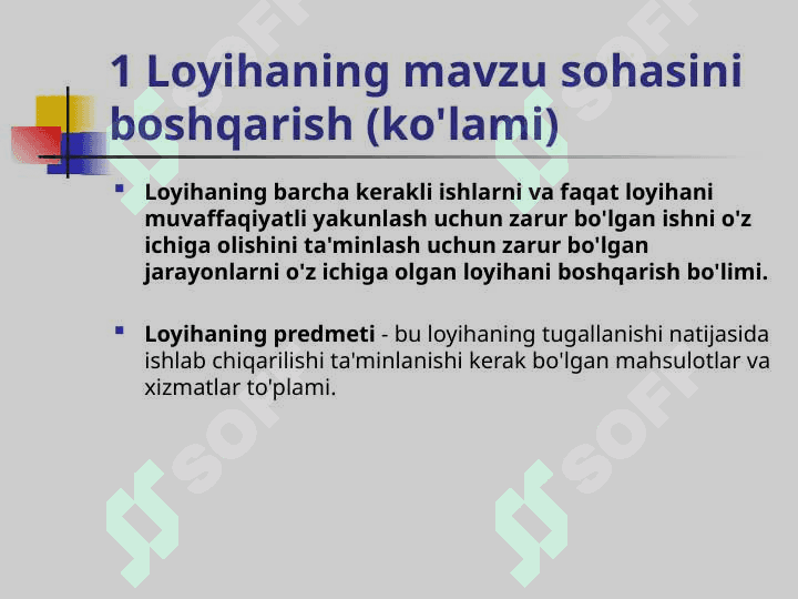 Loyihani rejalashtirish 4